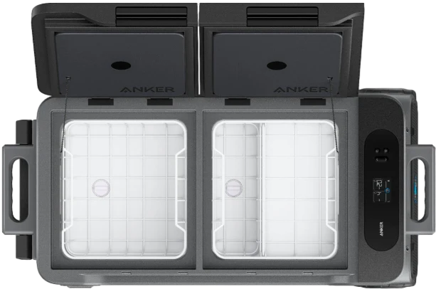 Anker EverFrost Dual-Zone Portable Cooler 50 with 299Wh Battery(New), Powered by AC/DC or Solar