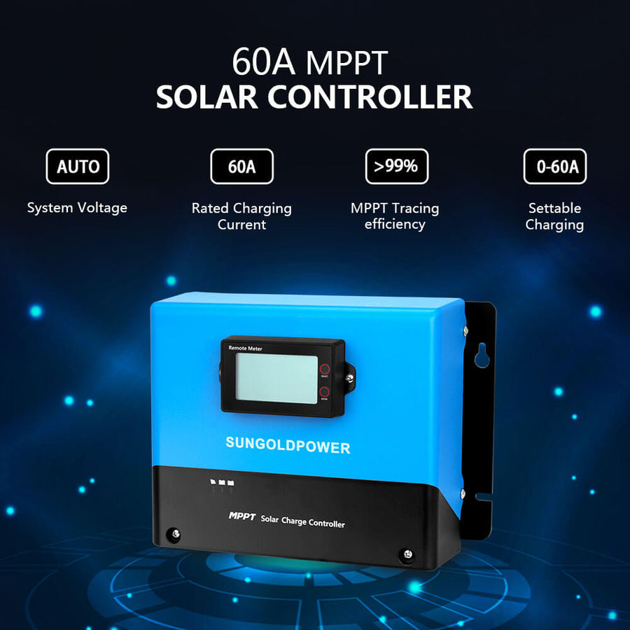 Sun Gold Power Off-Grid Solar Kit 12000W 48VDC 120V/240V LifePo4 20.48KWH Lithium Battery 12 X 415 Watts Solar Panels SGR-12K20E