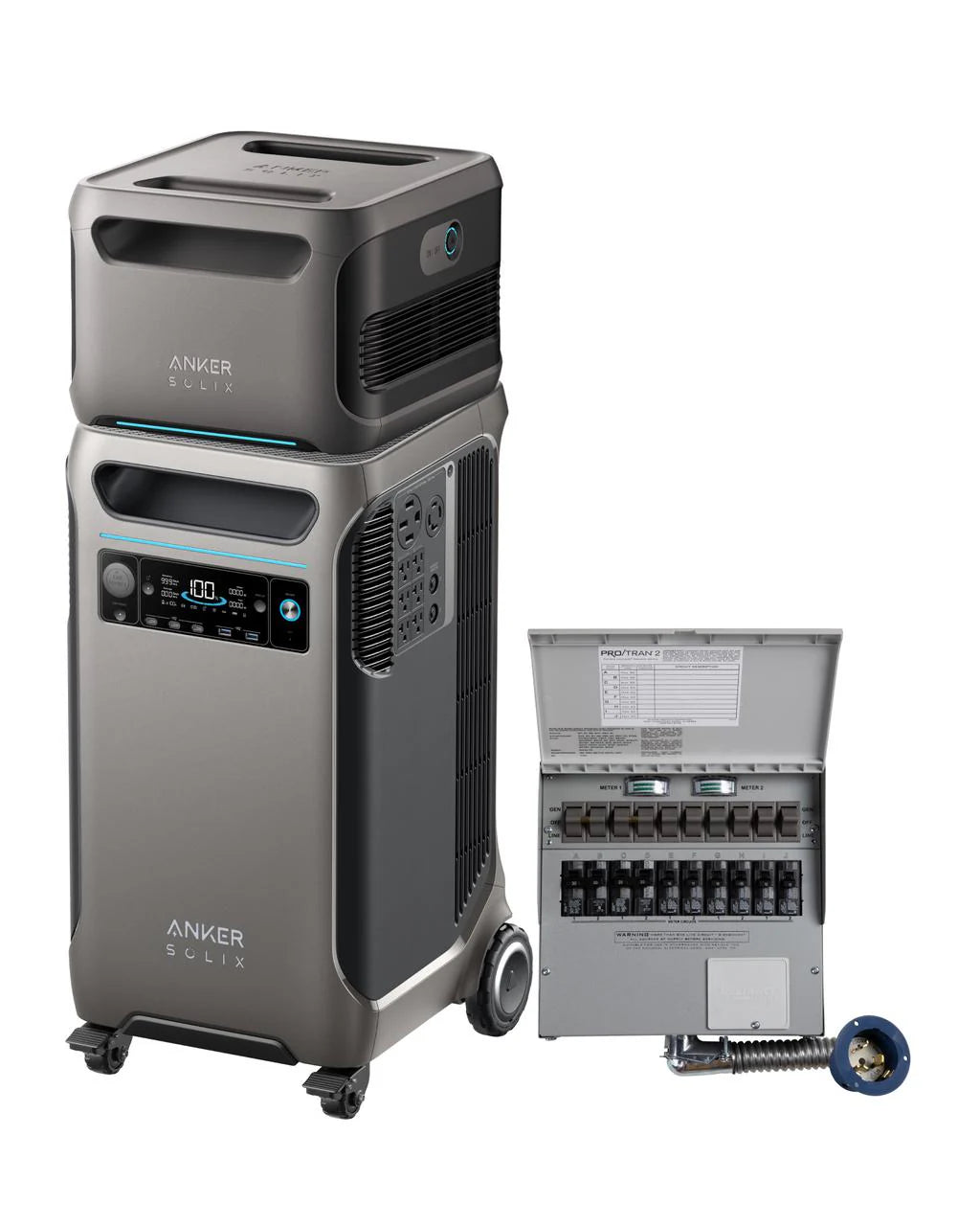 Anker SOLIX F3800 + Expansion Battery + 2 × 400W Solar Panel + Home Backup Kit