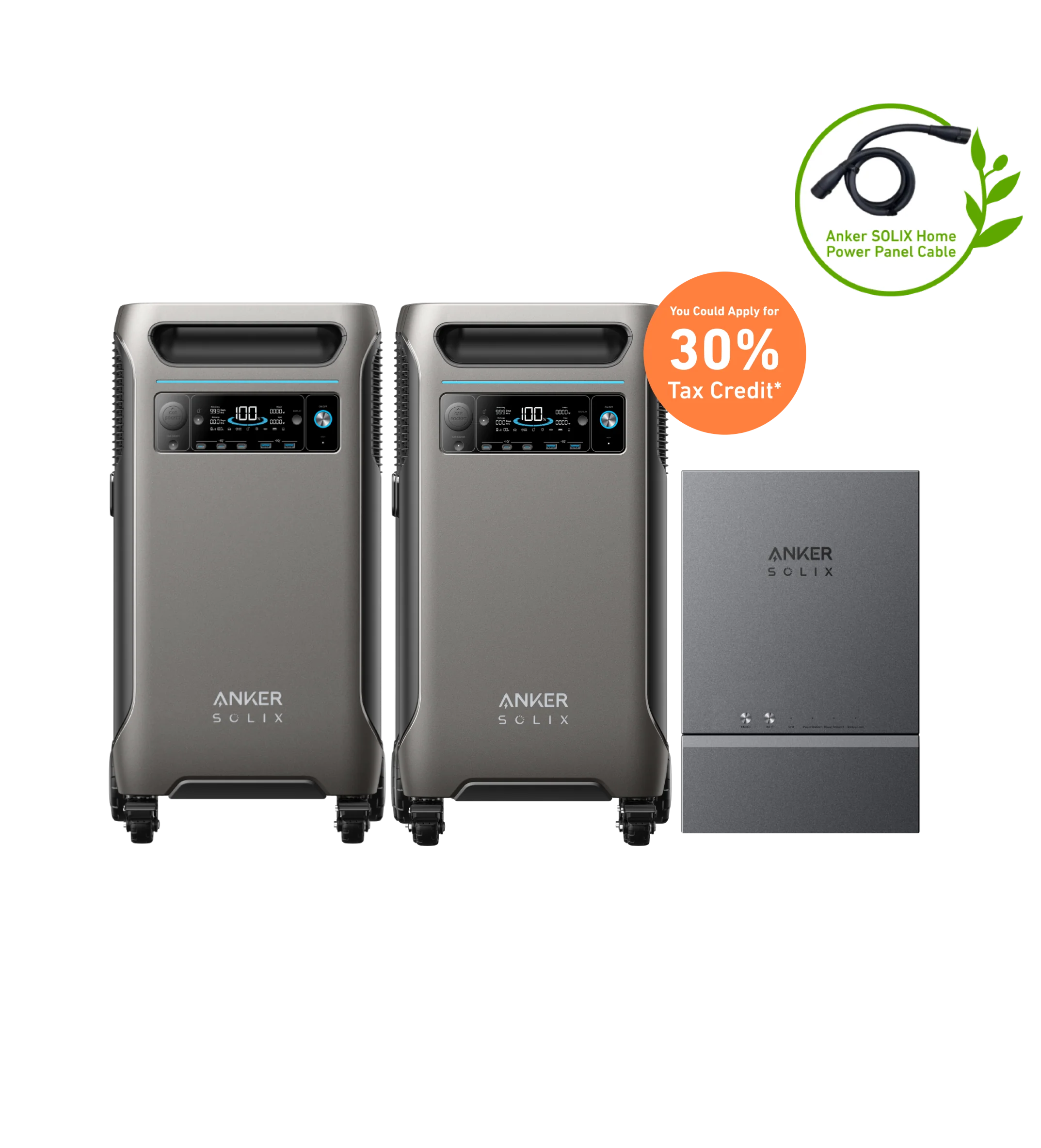 2× Anker SOLIX F3800(12kW | 7.68kWh) + Smart Home Power Kit