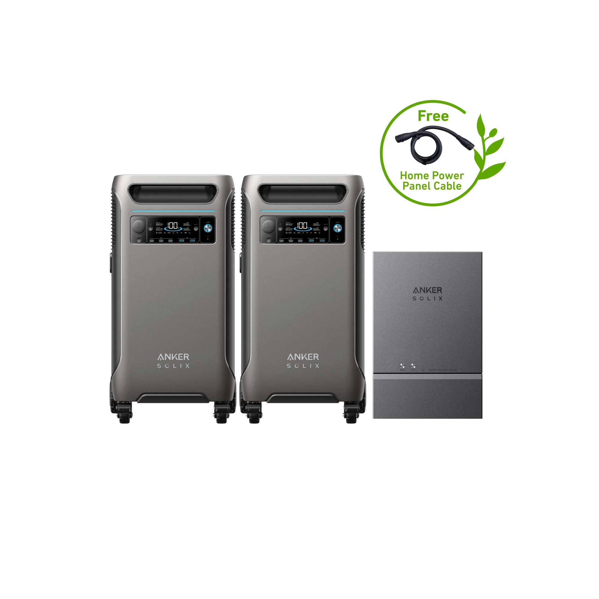 2× Anker SOLIX F3800(12kW | 7.68kWh) + Smart Home Power Kit
