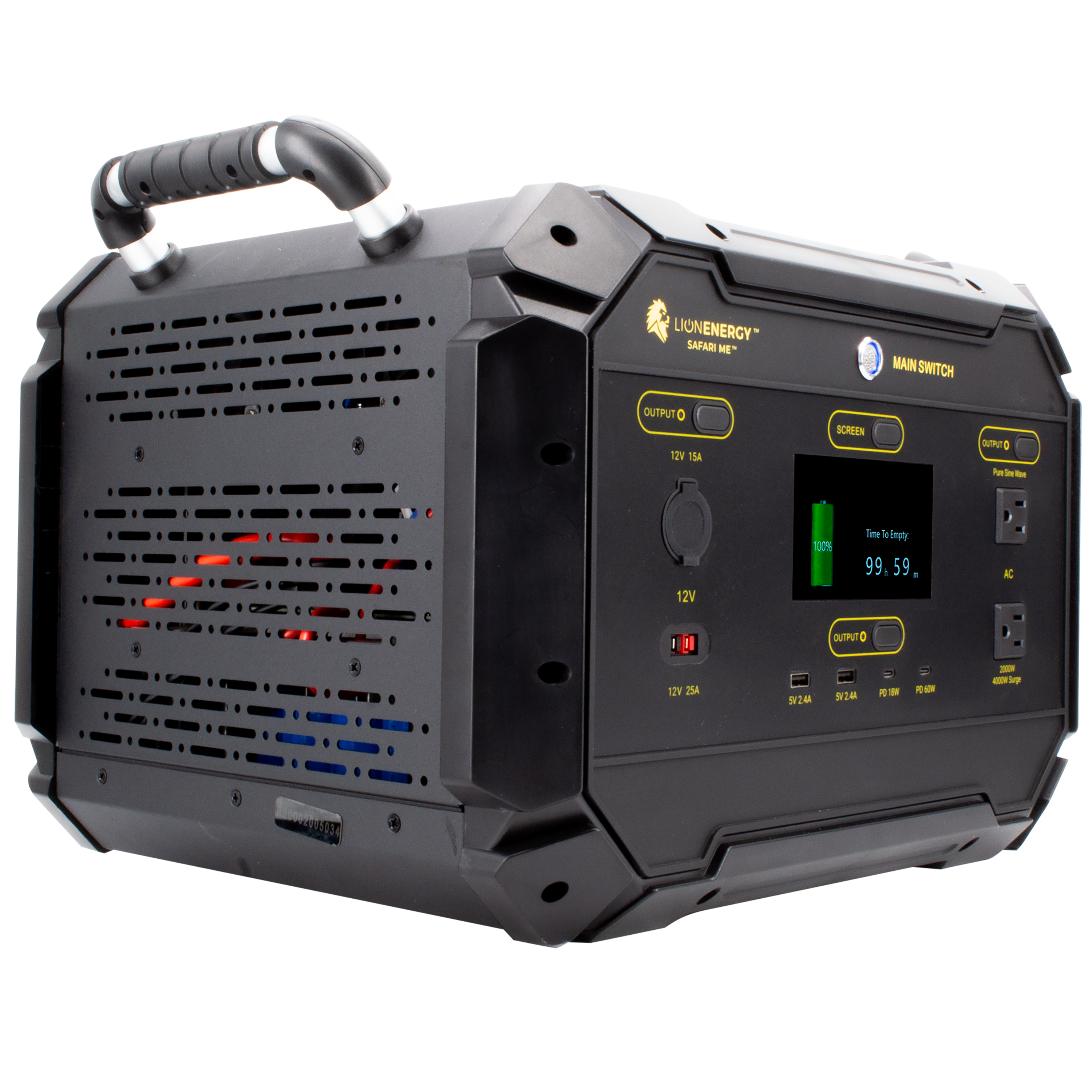 Lion Energy Safari ME Power Generator  side view