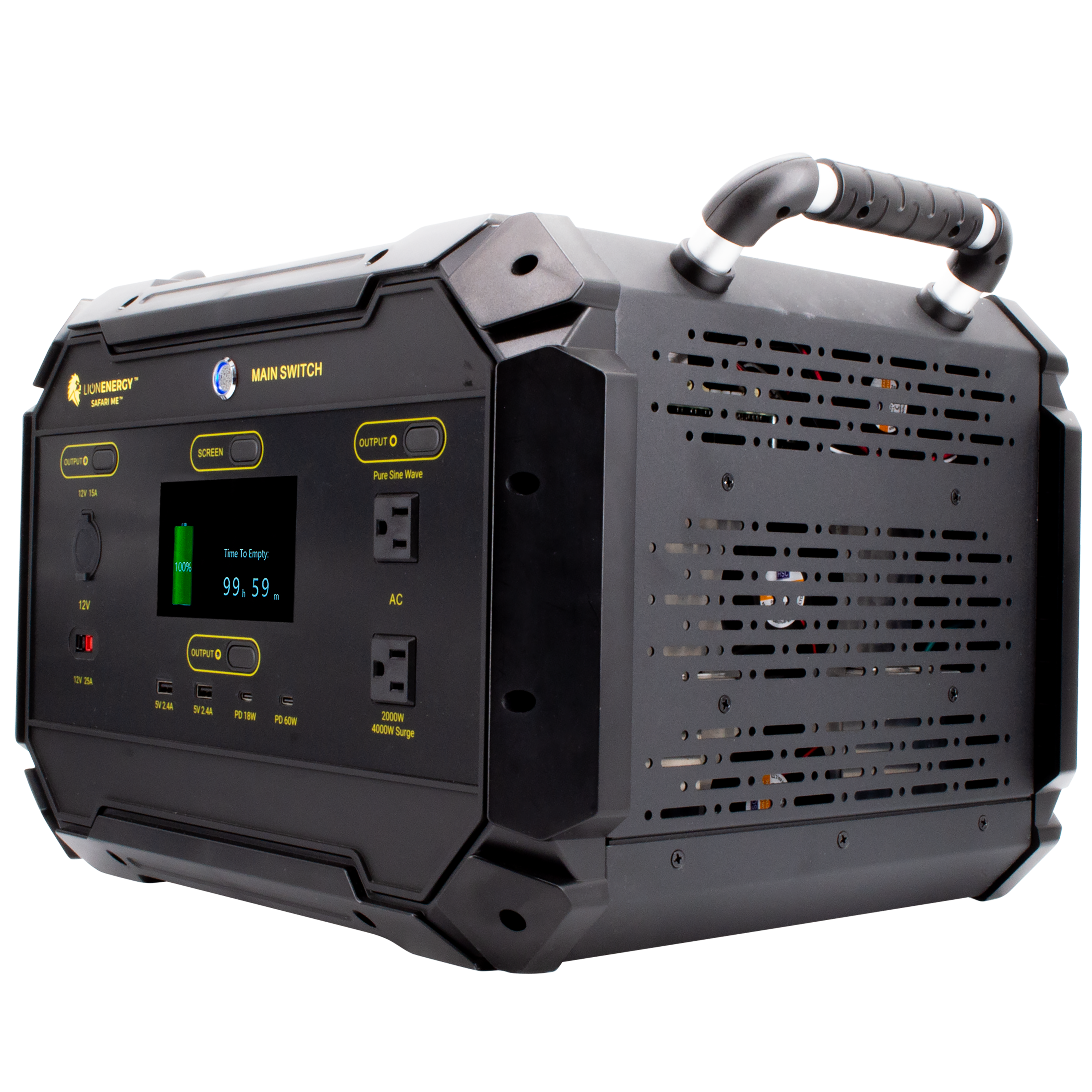 Lion Energy Safari ME Power Generator  side view