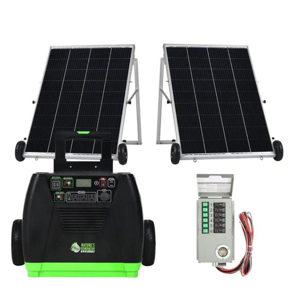 Nature's Generator Elite Gold - PE System with 2 Solar Panels and Power Transfer Kit