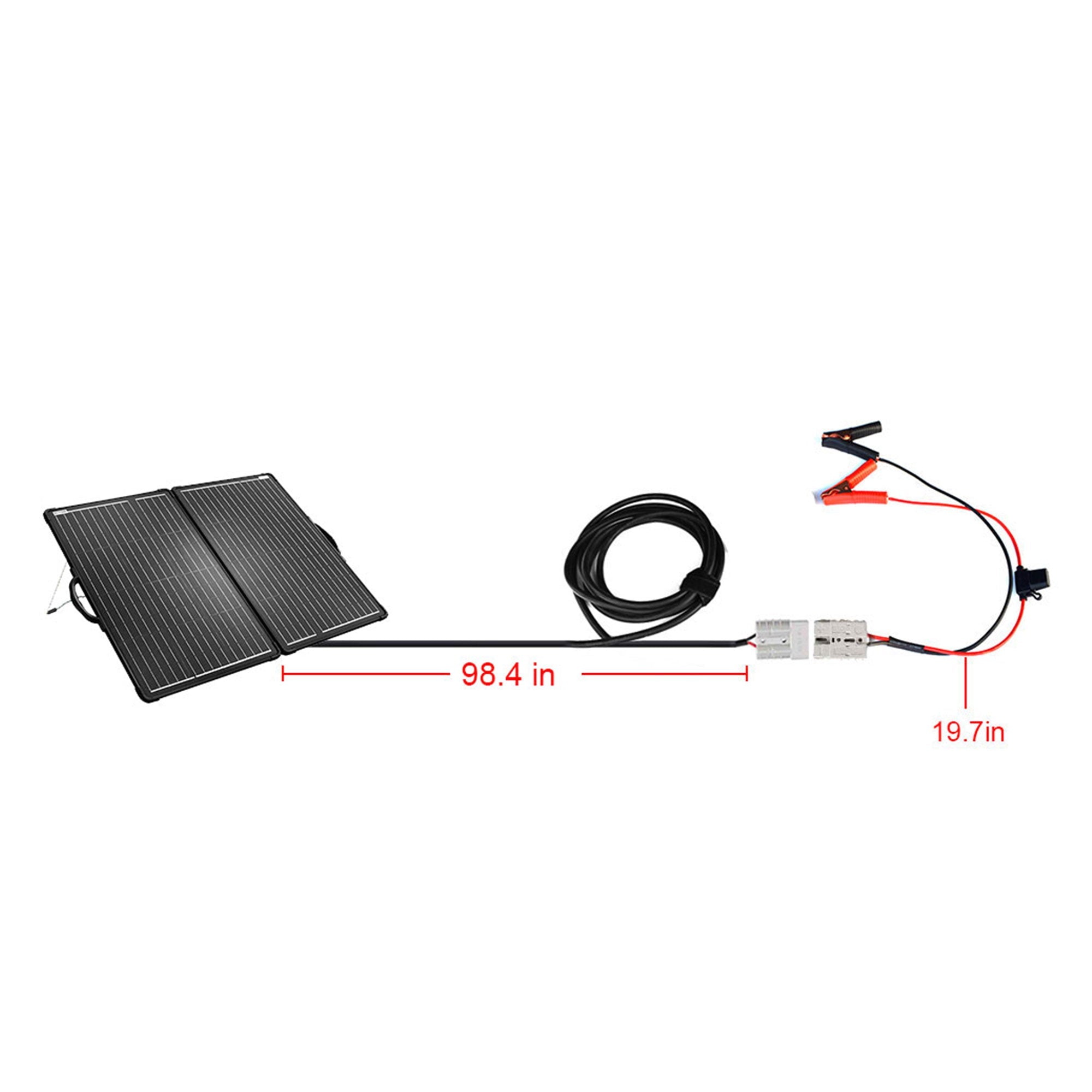 ACOPOWER Plk 200W Portable Solar Panel Kit, Lightweight Briefcase with 20A Charge Controller(Compact Design)