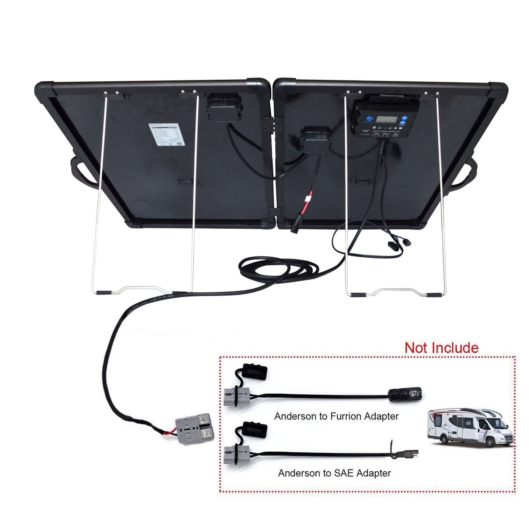 ACOPOWER Plk 200W Portable Solar Panel Kit, Lightweight Briefcase with 20A Charge Controller(Compact Design)