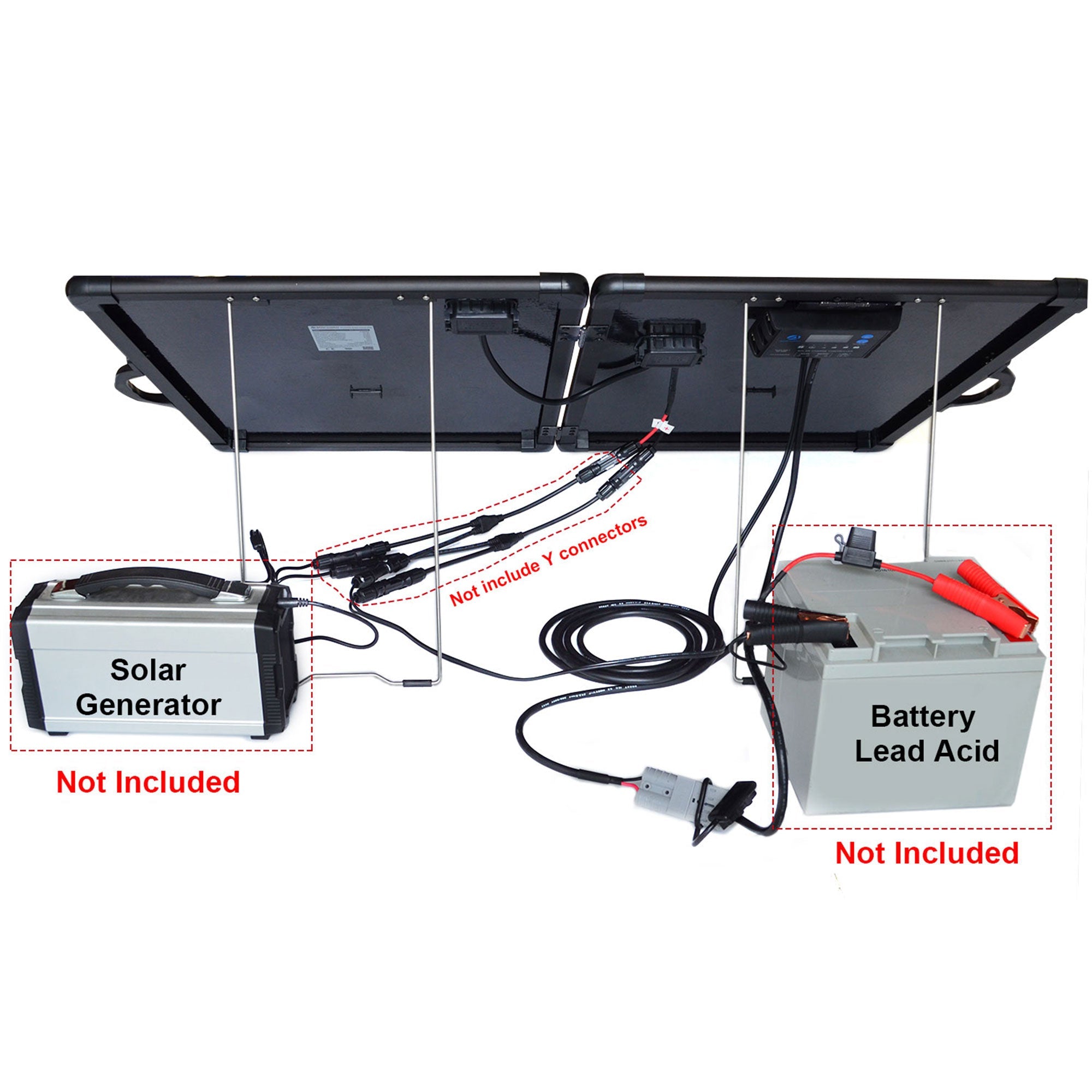 ACOPOWER Plk 200W Portable Solar Panel Kit, Lightweight Briefcase with 20A Charge Controller(Compact Design)