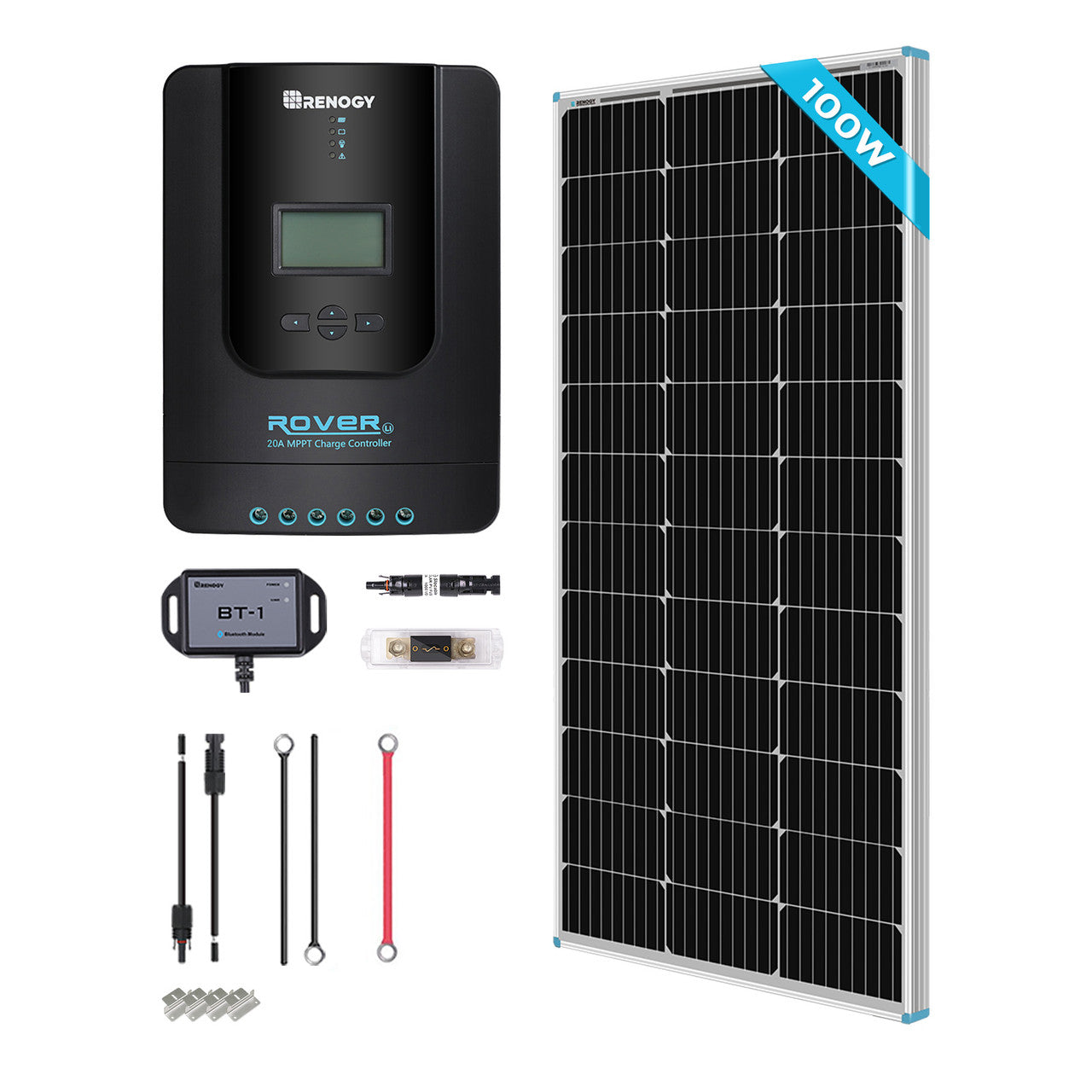 Renogy New 100 Watt 12 Volt Solar Premium Kit