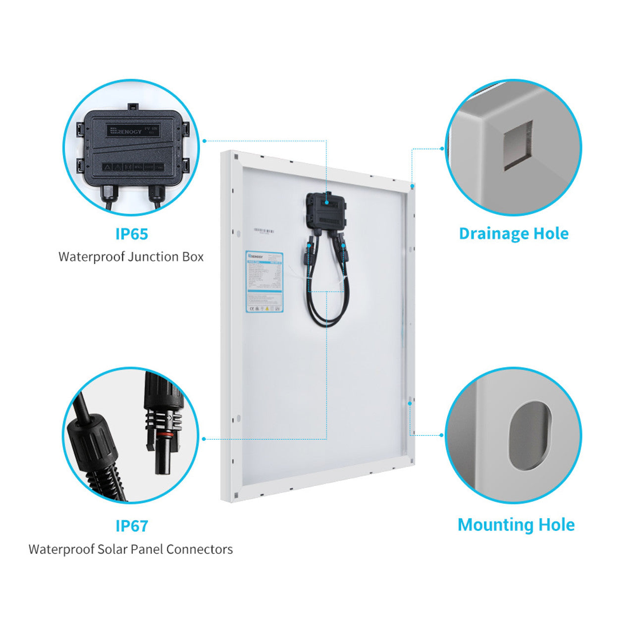 Renogy 50 Watt 12 Volt Monocrystalline Solar Panel