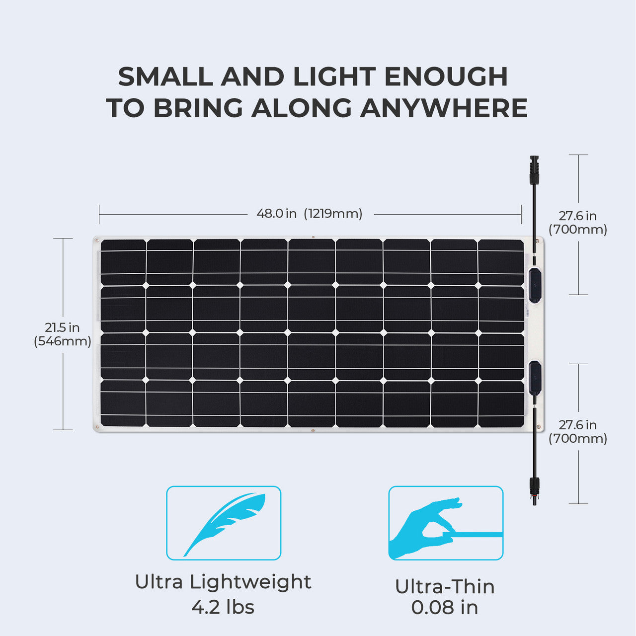 Renogy 100 Watt 12 Volt Flexible Monocrystalline Solar Panel