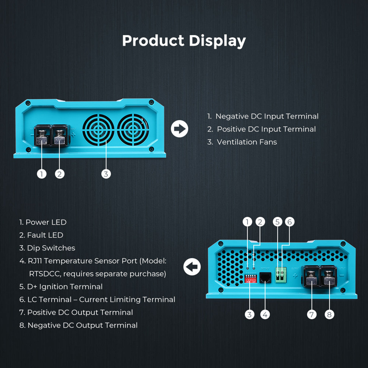 Renogy 12V 40A DC to DC On-Board Battery Charger