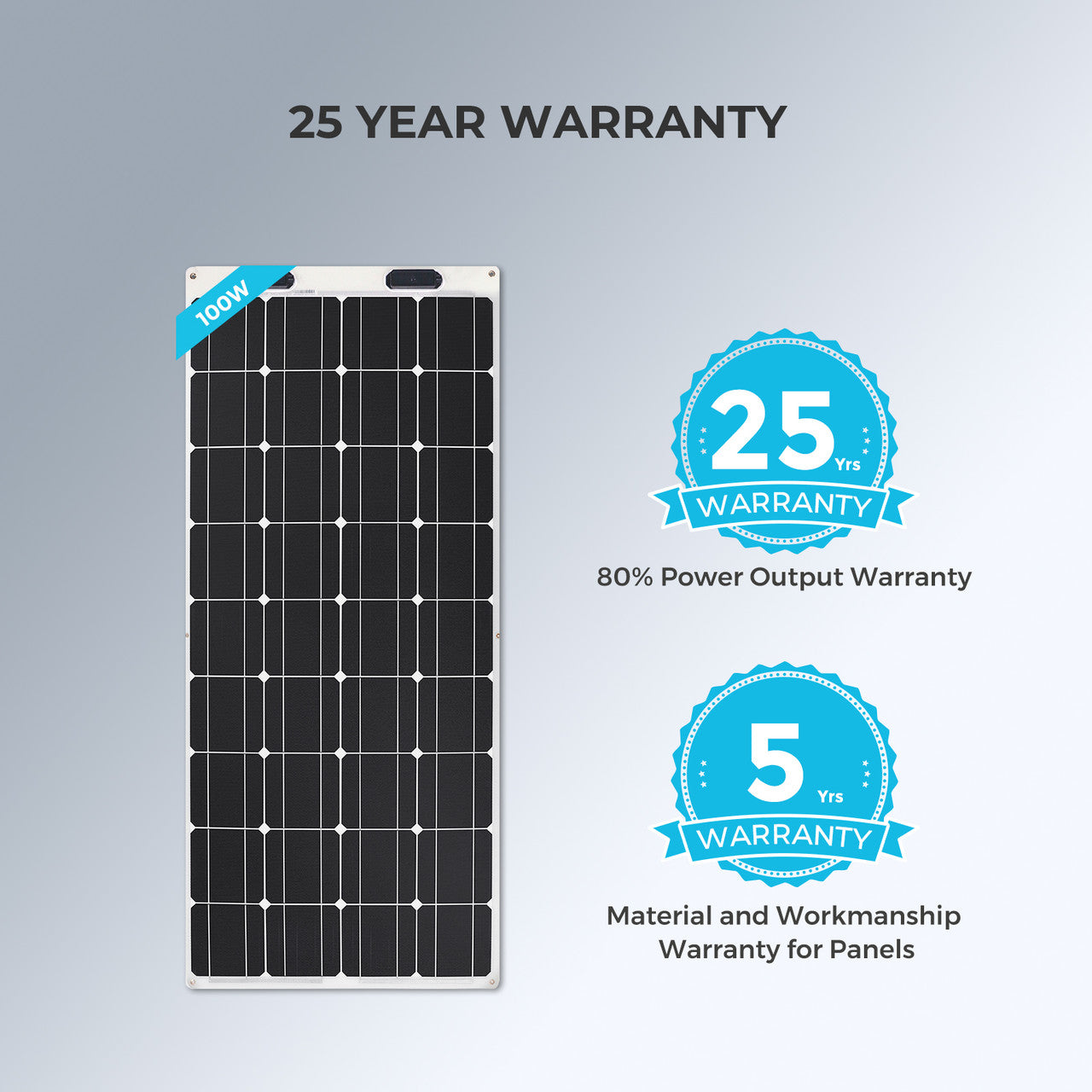 Renogy 100 Watt 12 Volt Flexible Monocrystalline Solar Panel