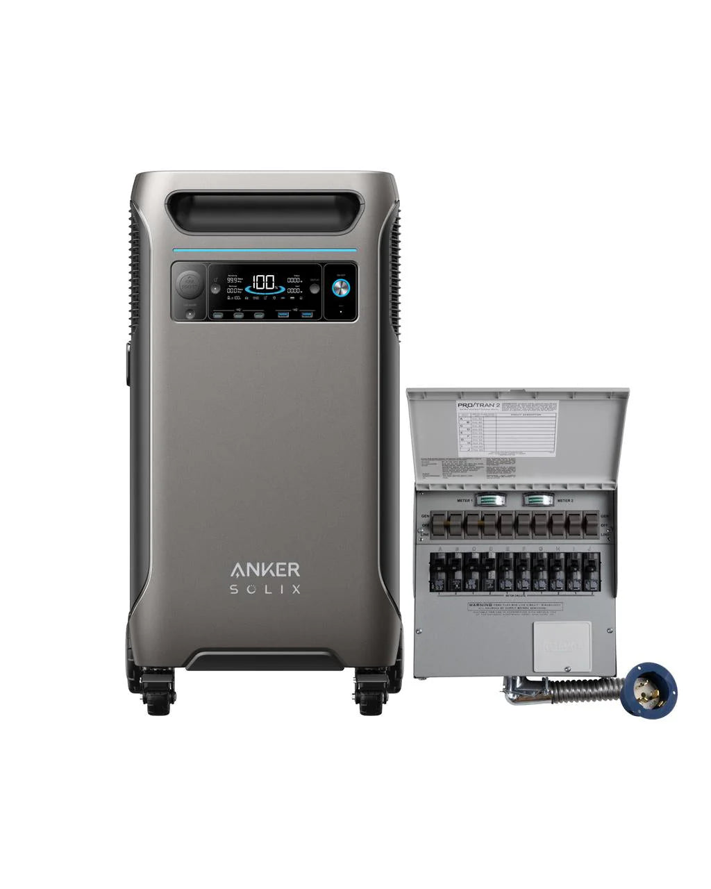 Anker SOLIX F3800 + Home Backup Kit (Transfer switch + cable)