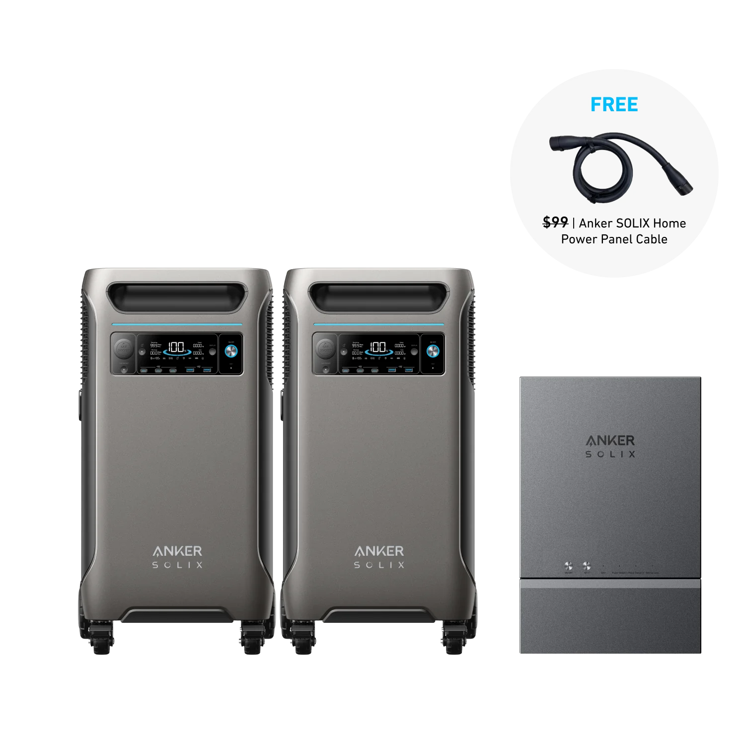 2× Anker SOLIX F3800(12kW | 7.68kWh) + Smart Home Power Kit