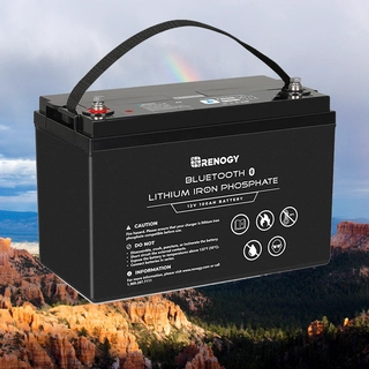 Renogy 12V 100Ah Lithium Iron Phosphate Battery w/ Bluetooth