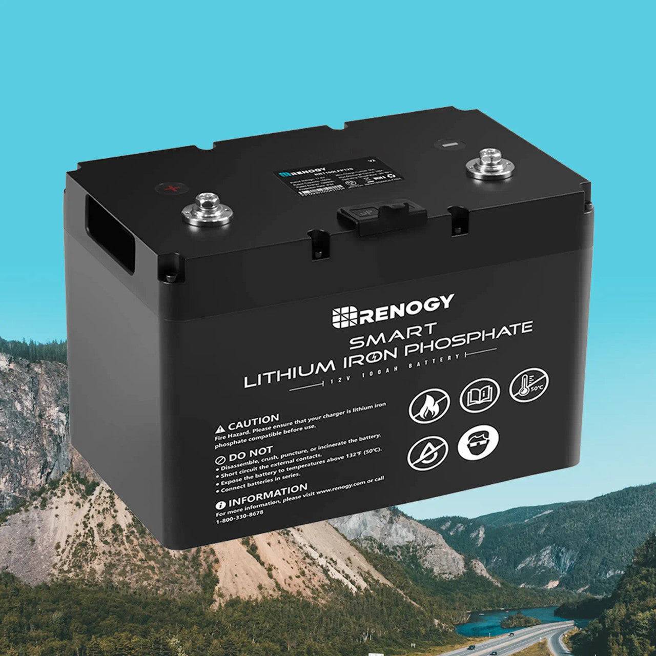 Renogy 12V 100Ah Smart Lithium Iron Phosphate Battery