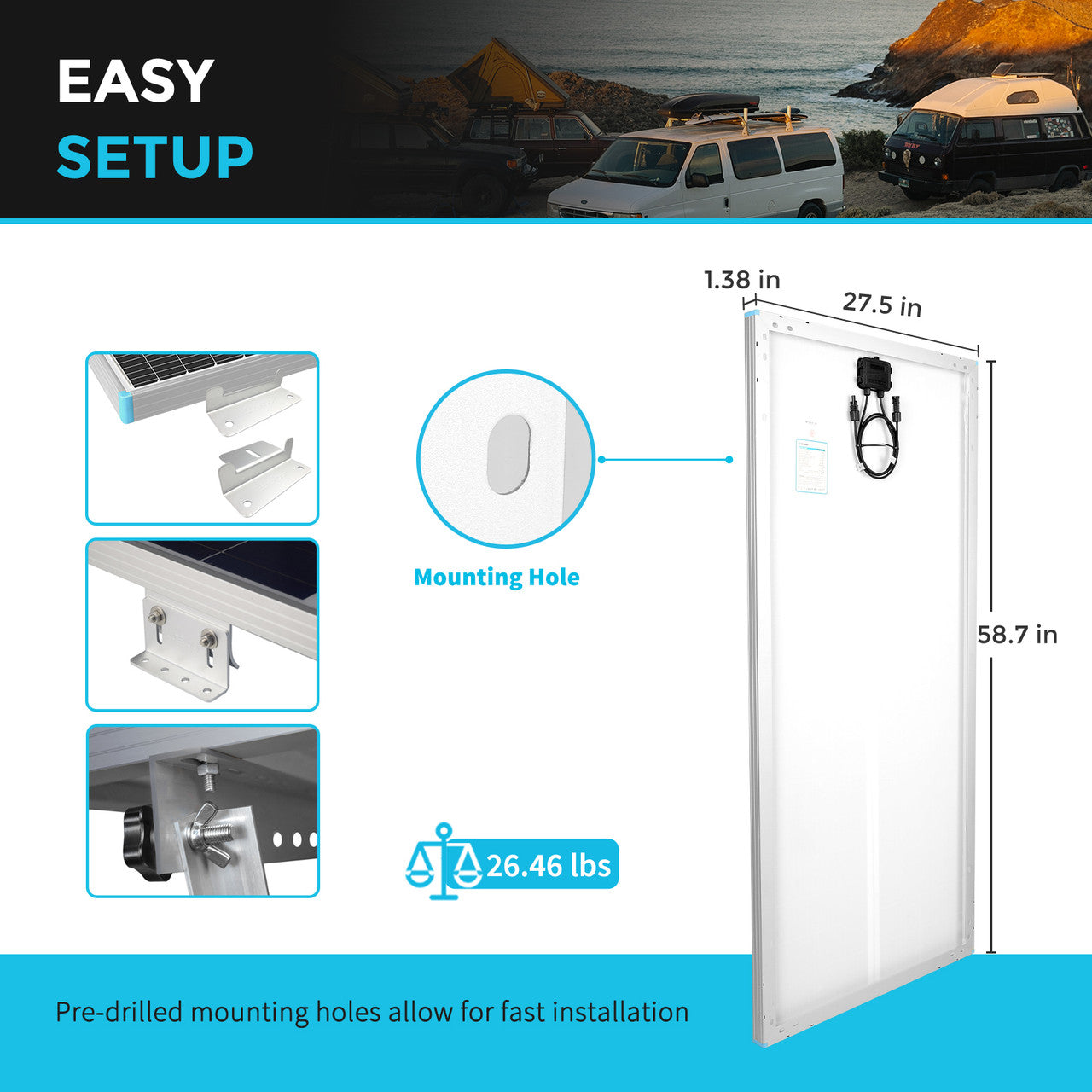 Renogy 200 Watt 12 Volt Monocrystalline Solar Panel