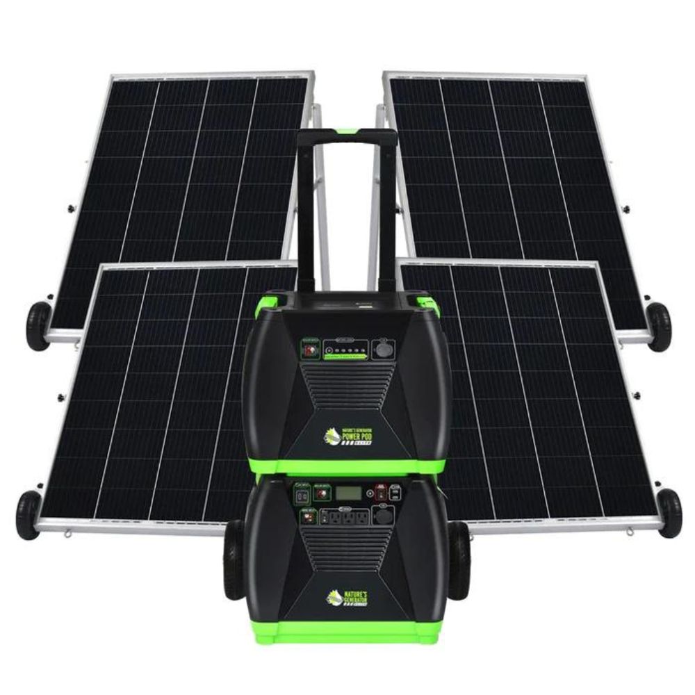 Nature's Generator Elite - Platinum System with 4 Solar Panels and Elite Power Pod