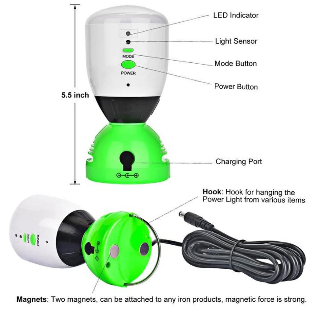 Nature's Generator 4-Piece Portable Power Lamp Light