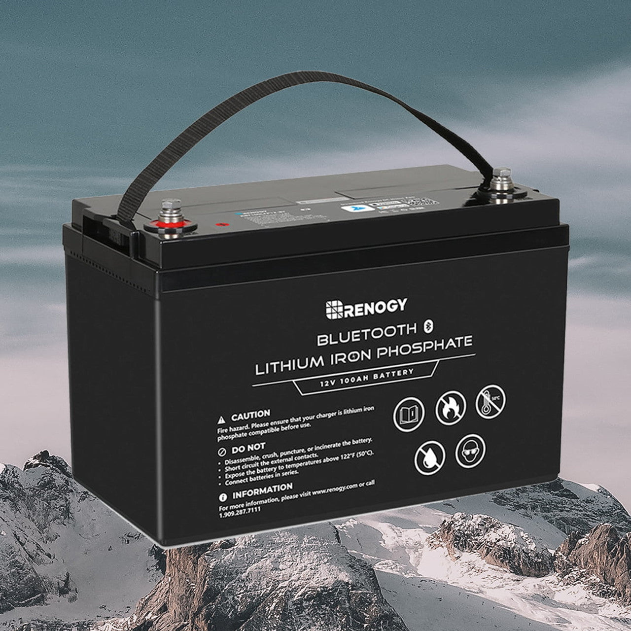 Renogy 12V 100Ah Lithium Iron Phosphate Battery w/ Bluetooth