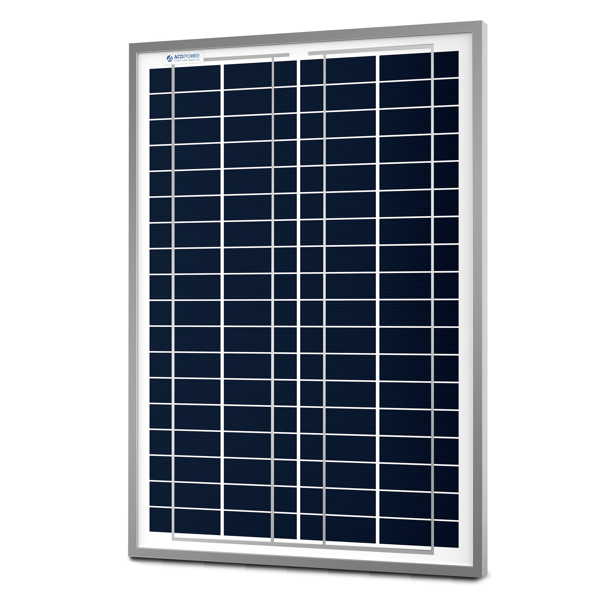 ACOPOWER 25 Watts Poly Solar Panel, for 12 Volt Battery Charger