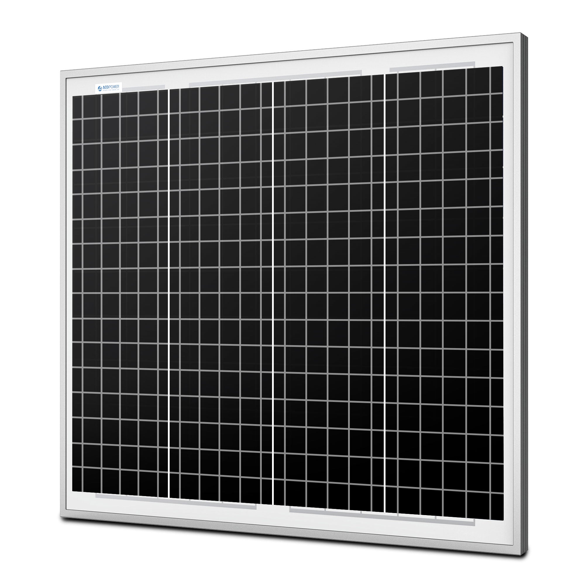 ACOPOWER 50W Mono Solar Panel for 12V Battery Charging