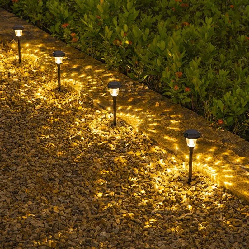 SSD Solar Path Lights in Black Stainless Steel 10 Lumens | Stake Sidewalk Lighting